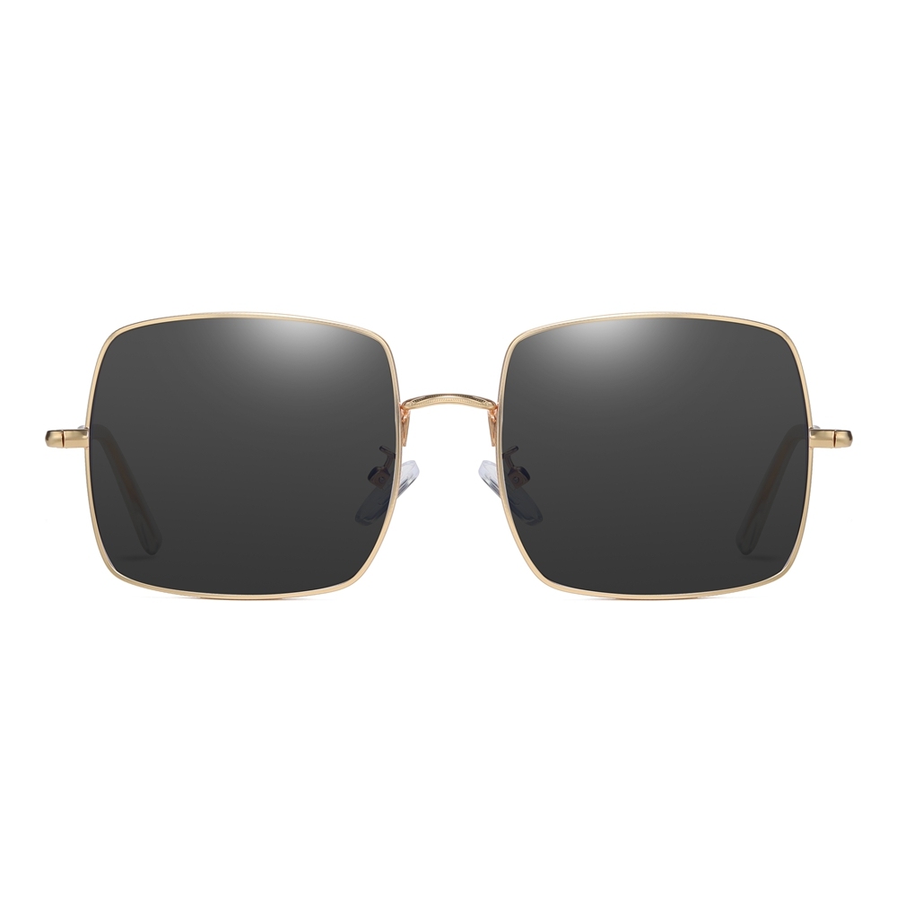 Wholesale Oversize Square Metal Sunglasses Single Bridge Coin Edge Ultra-Slim Shades for Women Rb1971 Polarized Designer Glasses Supplier China
