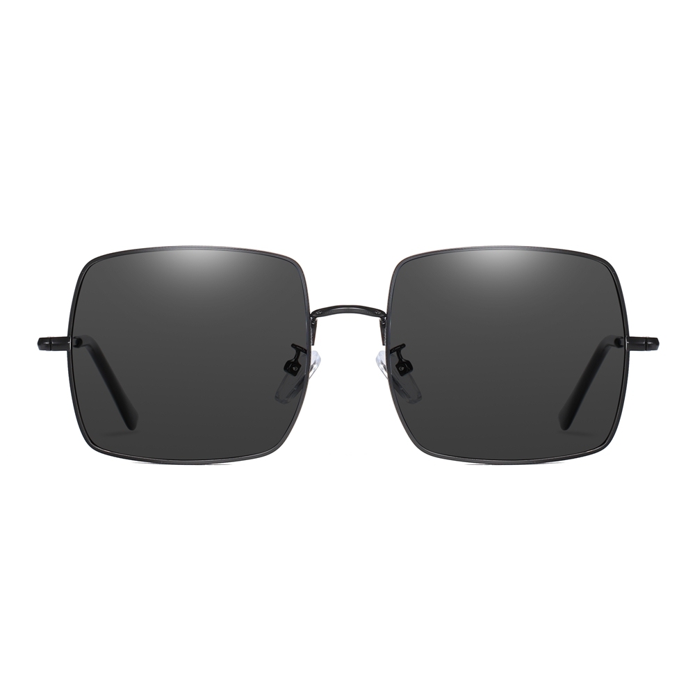 Wholesale Unisex Square 1971 Classic Sunglasses White Label for Men Women Single Bridge Coin Edge Metal Frame Polarized Sun Glasses