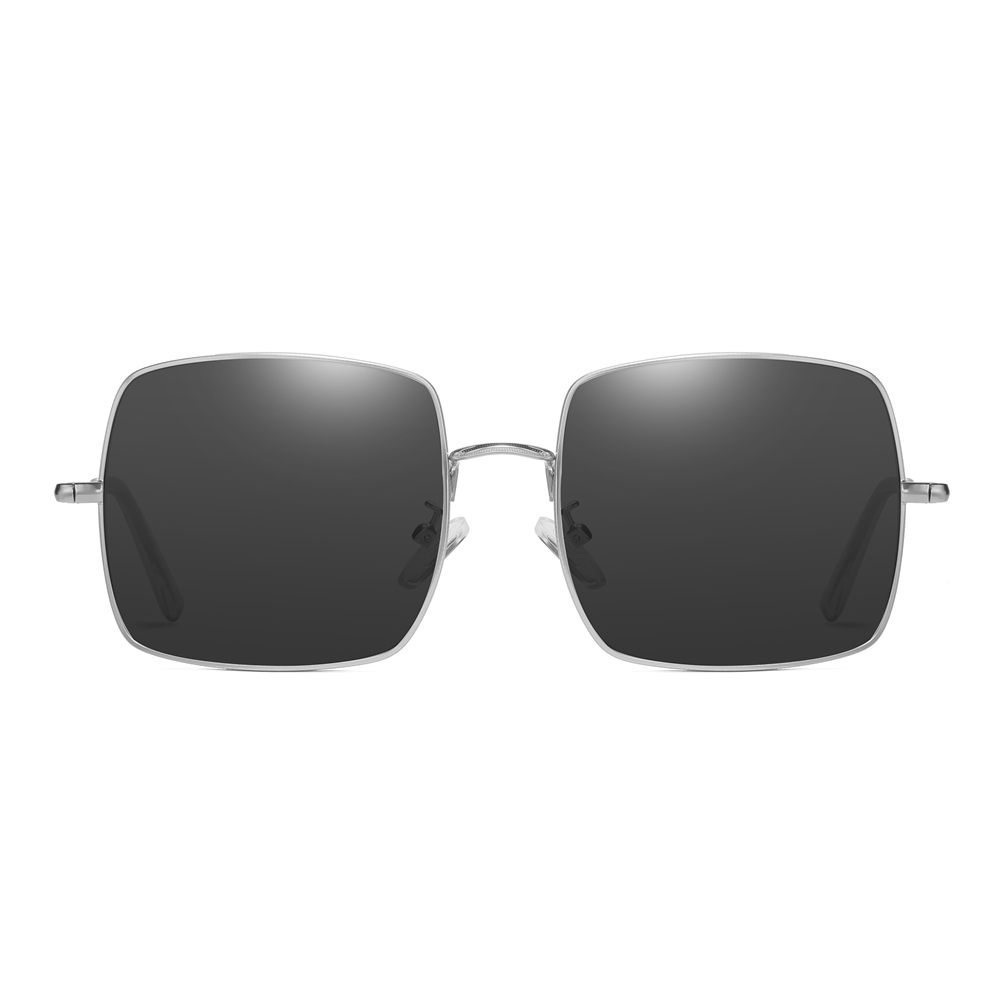 Wholesale Unisex Square 1971 Classic Sunglasses White Label for Men Women Single Bridge Coin Edge Metal Frame Polarized Sun Glasses