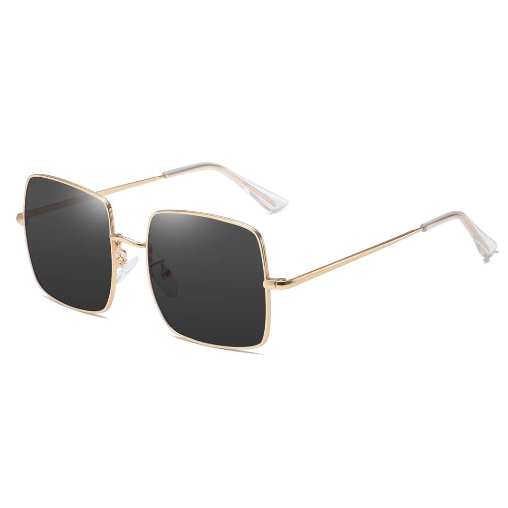 Wholesale Oversize Square Metal Sunglasses Single Bridge Coin Edge Ultra-Slim Shades for Women Rb1971 Polarized Designer Glasses Supplier China