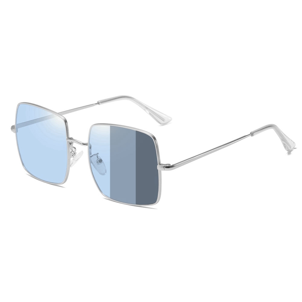 Wholesale Unisex Square 1971 Classic Sunglasses White Label for Men Women Single Bridge Coin Edge Metal Frame Polarized Sun Glasses