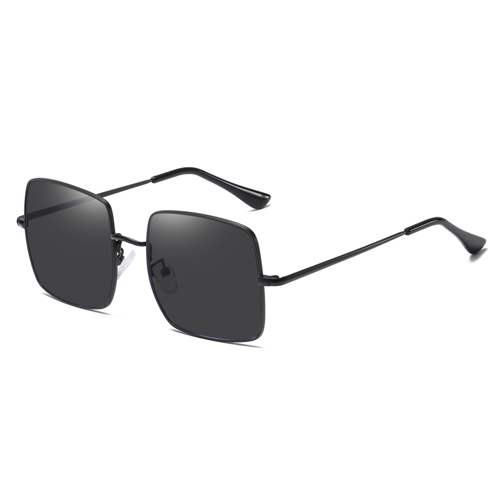 Wholesale Unisex Square 1971 Classic Sunglasses White Label for Men Women Single Bridge Coin Edge Metal Frame Polarized Sun Glasses
