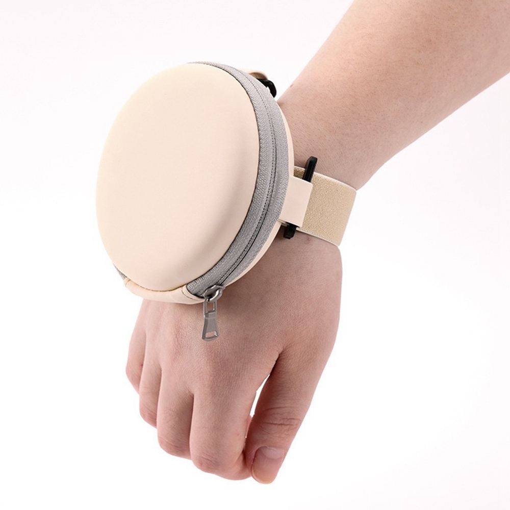 Portable Travel Round Folding Sunglasses Case Custom Made EVA Storage with Zipper, Wrist Strap, Belt Loop for Foldable Sunglass Box