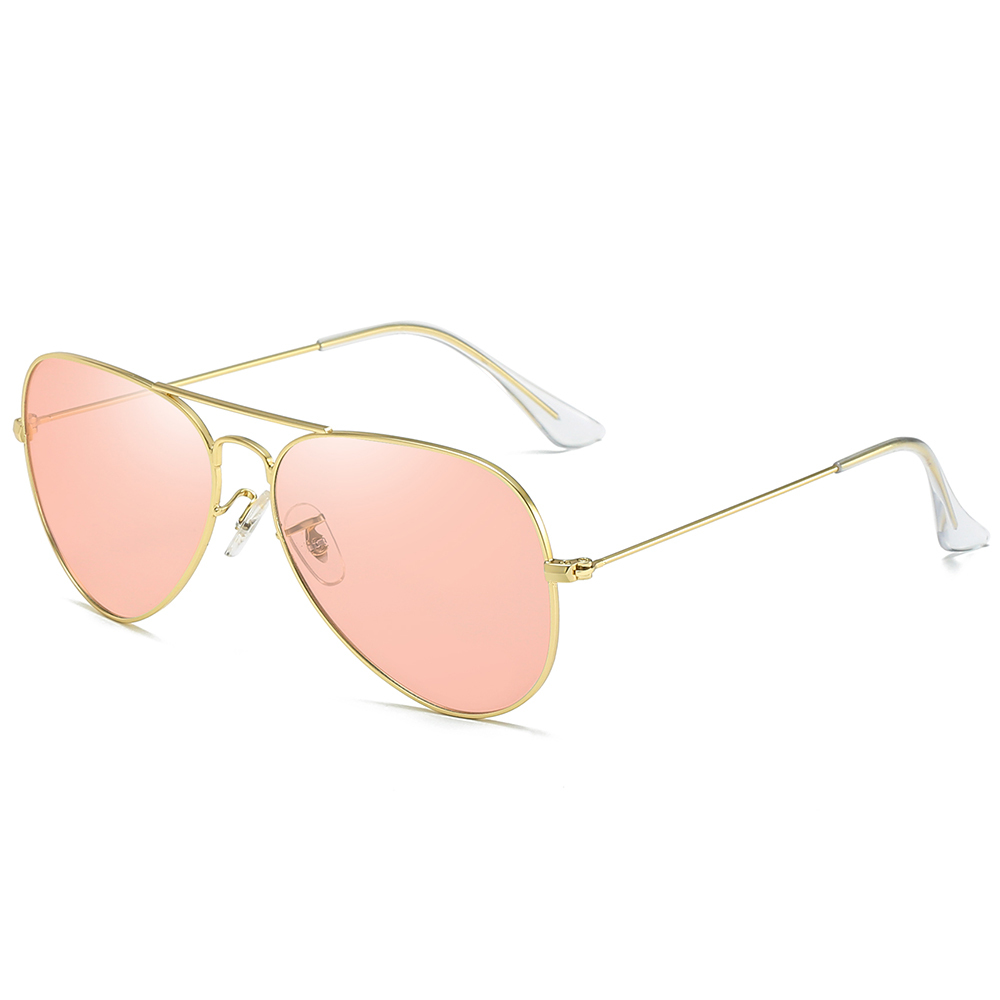 Wholesale Ladies Trendy Oceanic Color Aviator Polarized Sunglasses for Low Light Conditions Pilot Sunglass Men's Cloudy Day Shades 3025