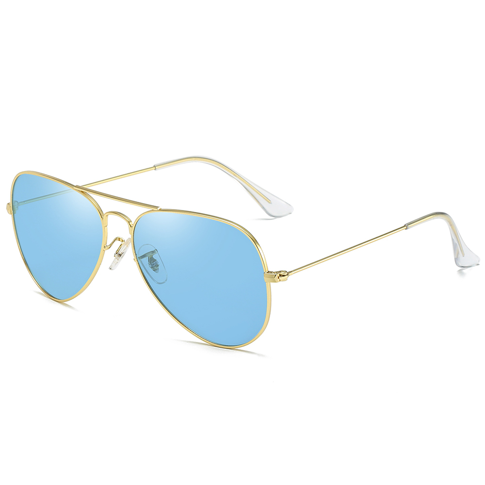 Wholesale Ladies Trendy Oceanic Color Aviator Polarized Sunglasses for Low Light Conditions Pilot Sunglass Men's Cloudy Day Shades 3025