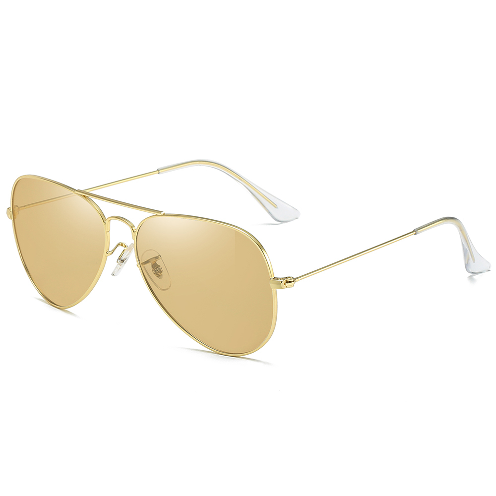 Wholesale Ladies Trendy Oceanic Color Aviator Polarized Sunglasses for Low Light Conditions Pilot Sunglass Men's Cloudy Day Shades 3025