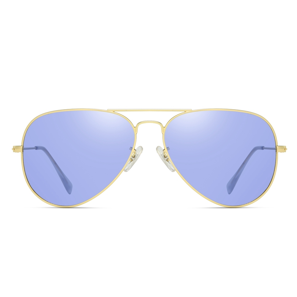 Wholesale Ladies Trendy Oceanic Color Aviator Polarized Sunglasses for Low Light Conditions Pilot Sunglass Men's Cloudy Day Shades 3025