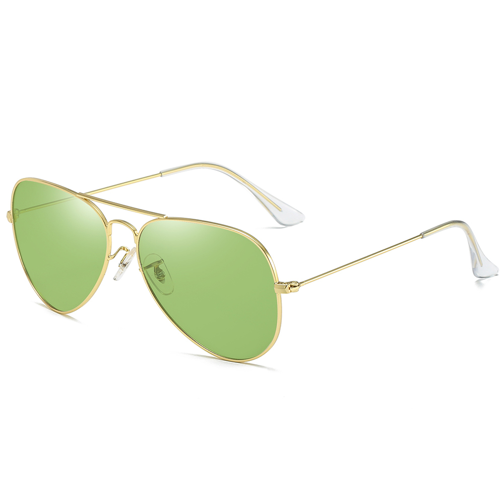 Wholesale Ladies Trendy Oceanic Color Aviator Polarized Sunglasses for Low Light Conditions Pilot Sunglass Men's Cloudy Day Shades 3025
