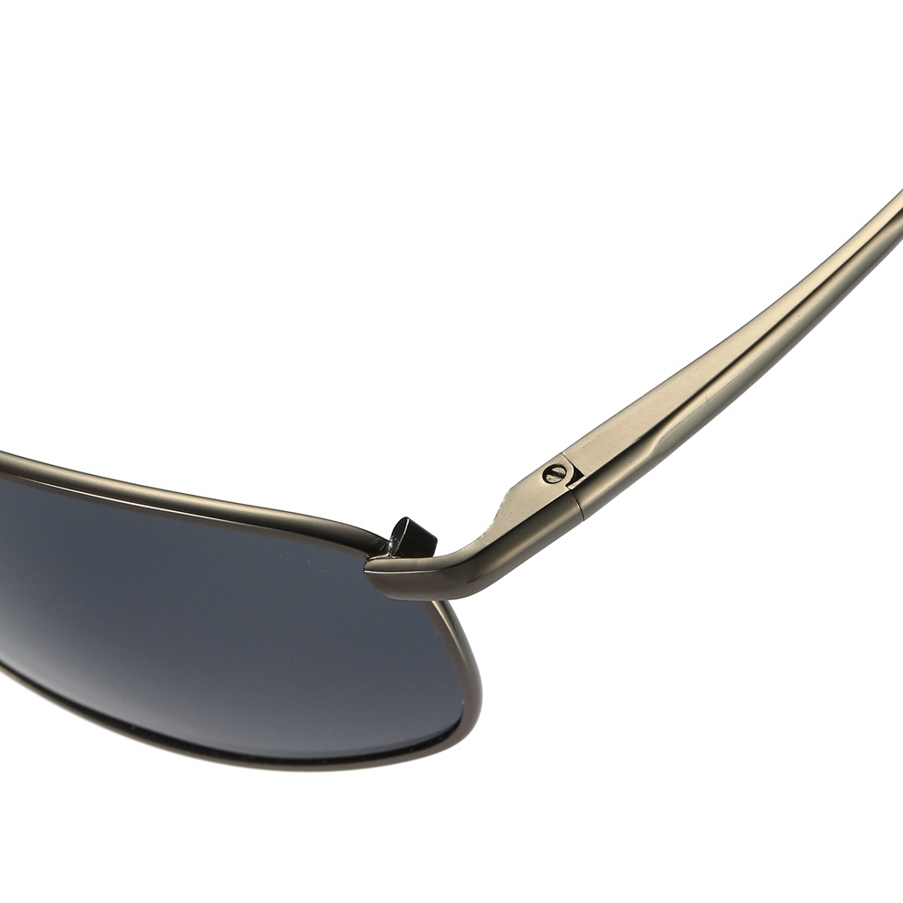 Men's Narrow Oval Sunglasses Private Label Eyewear Sporty Style Metal Frame with Spring Hinges UV Protection Polarised Driving Glasses