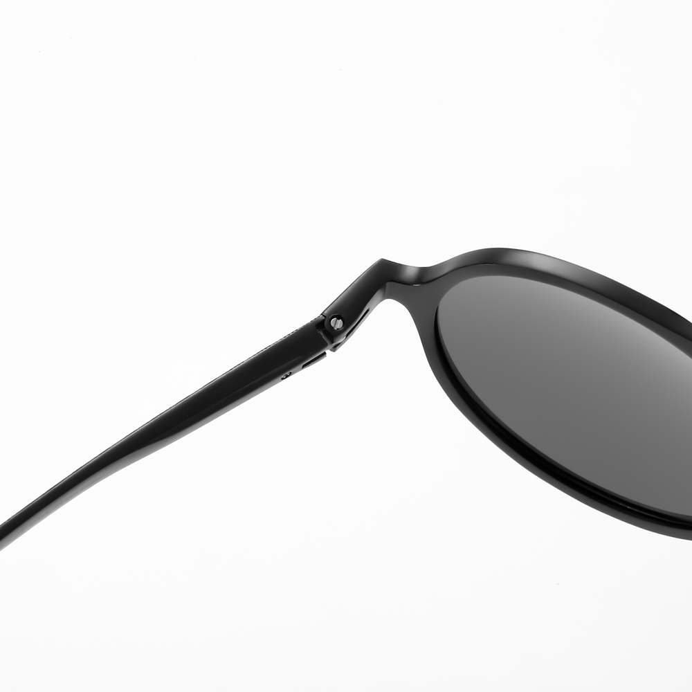 High Quality Men's Retro Double Bridge Round Sunglasses Custom Engraved Logo Aluminum Metal Polarized Glasses Vintage Circle Sunglass