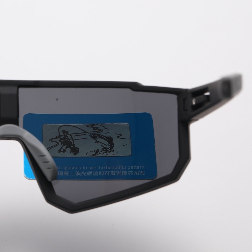 Custom Logo Women's Polycarbonate Sport Shield Sunglasses for Men Monoblock Wrap Around Polarized Cycling Glasses with Adjustable Nose Pads