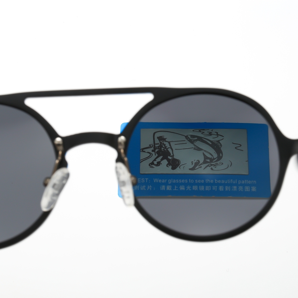 High Quality Men's Retro Double Bridge Round Sunglasses Custom Engraved Logo Aluminum Metal Polarized Glasses Vintage Circle Sunglass