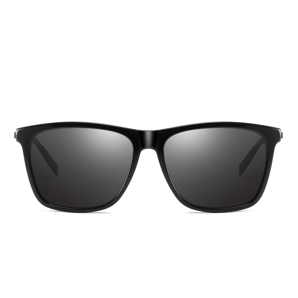 Wholesale His and Hers Matching Sunglasses for Couples Beach Vacation Shades Plastic Square Fashion Polarized Glasses with Aluminium Arms