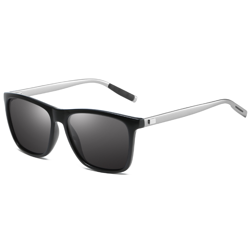 Wholesale His and Hers Matching Sunglasses for Couples Beach Vacation Shades Plastic Square Fashion Polarized Glasses with Aluminium Arms