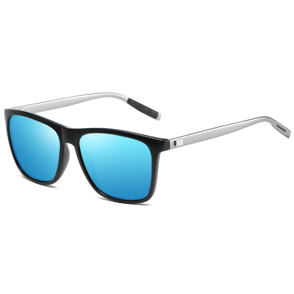 Wholesale His and Hers Matching Sunglasses for Couples Beach Vacation Shades Plastic Square Fashion Polarized Glasses with Aluminium Arms