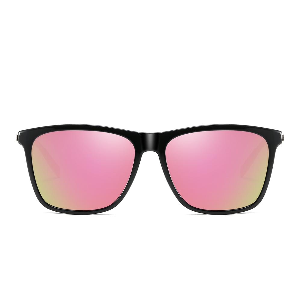Wholesale His and Hers Matching Sunglasses for Couples Beach Vacation Shades Plastic Square Fashion Polarized Glasses with Aluminium Arms