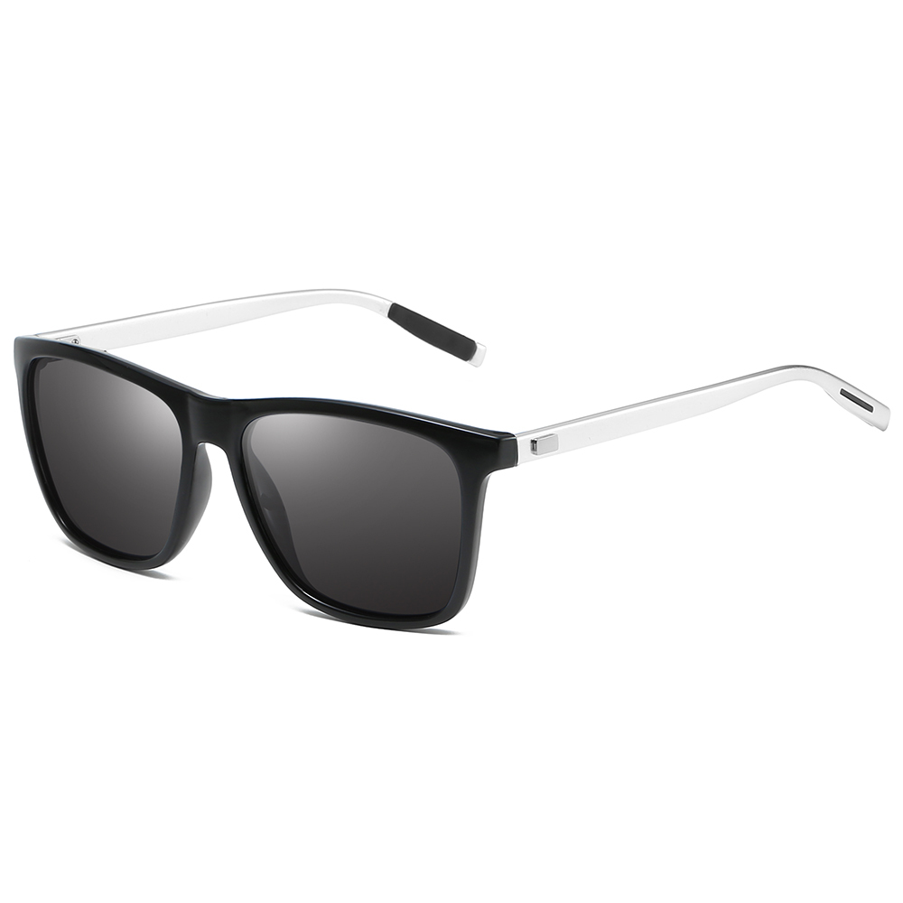 Wholesale His and Hers Matching Sunglasses for Couples Beach Vacation Shades Plastic Square Fashion Polarized Glasses with Aluminium Arms