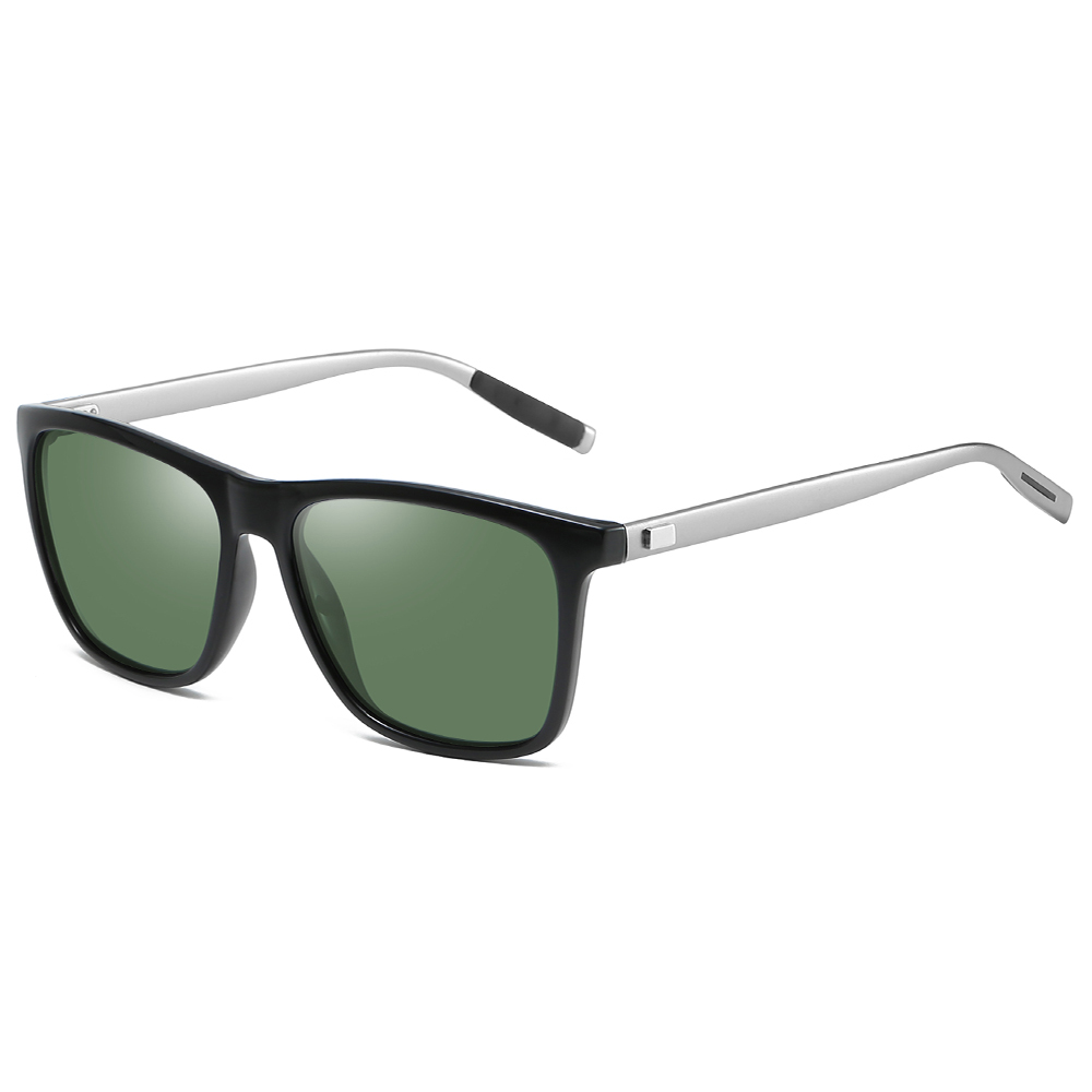 Wholesale His and Hers Matching Sunglasses for Couples Beach Vacation Shades Plastic Square Fashion Polarized Glasses with Aluminium Arms