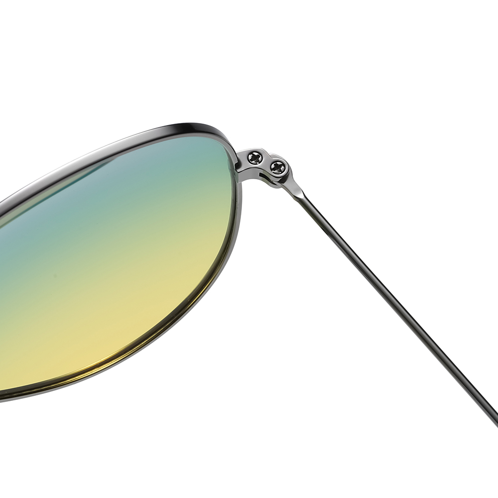 Wholesale Cheap Unisex Aviator Metal All-day Sunglasses to Reduce Glare at Day Night Vision Driving Glasses for Astigmatism Lights 3025