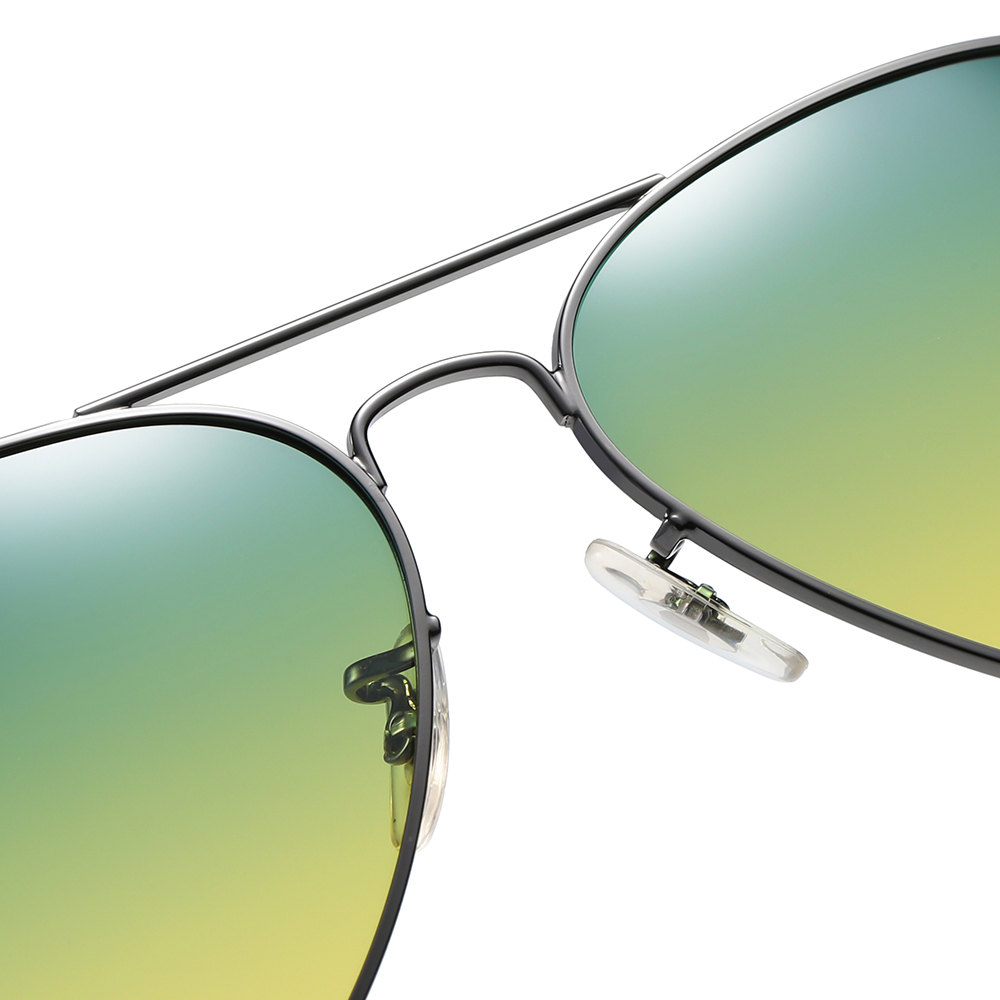 Wholesale Cheap Unisex Aviator Metal All-day Sunglasses to Reduce Glare at Day Night Vision Driving Glasses for Astigmatism Lights 3025