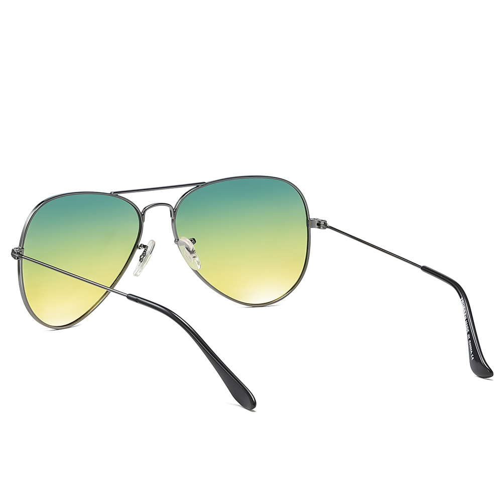 Wholesale Cheap Unisex Aviator Metal All-day Sunglasses to Reduce Glare at Day Night Vision Driving Glasses for Astigmatism Lights 3025
