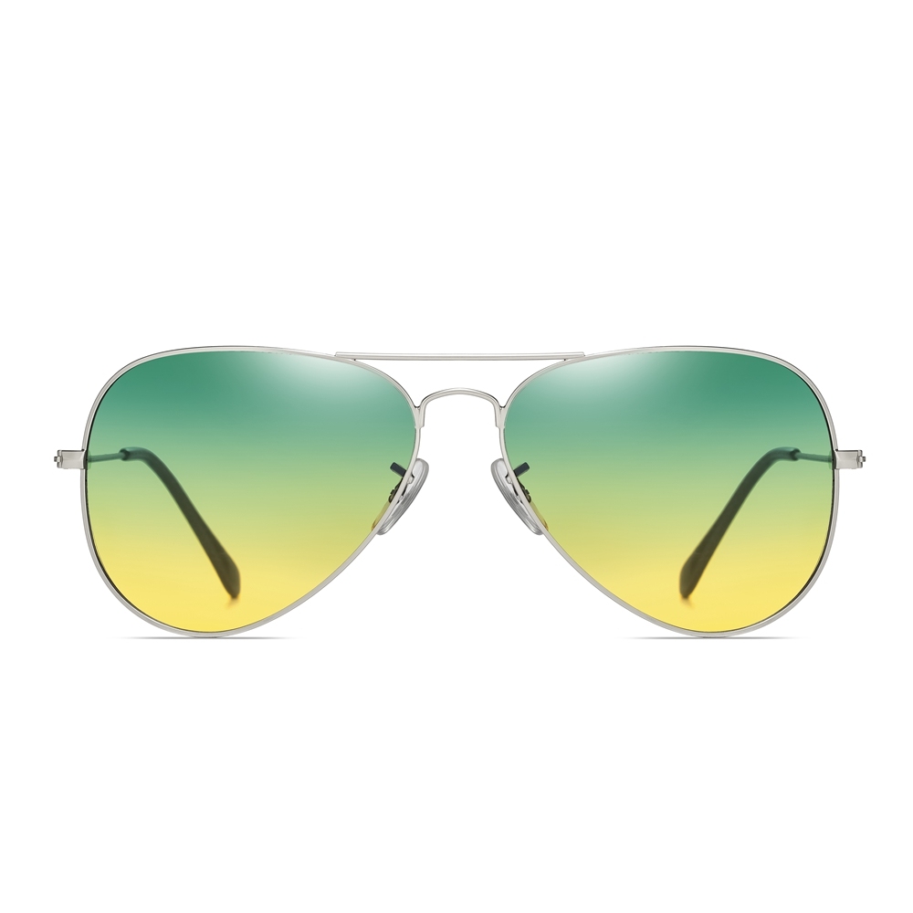 Wholesale Cheap Unisex Aviator Metal All-day Sunglasses to Reduce Glare at Day Night Vision Driving Glasses for Astigmatism Lights 3025