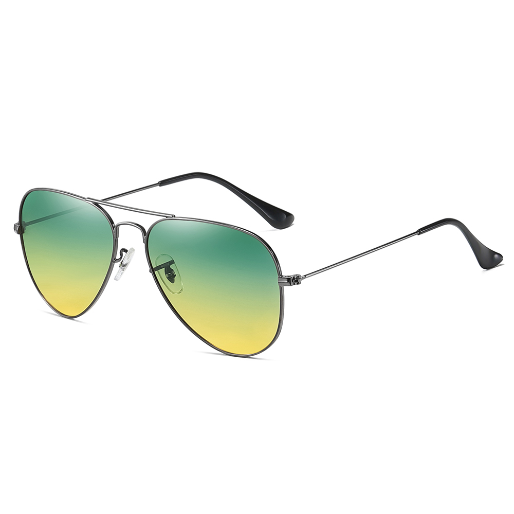 Wholesale Cheap Unisex Aviator Metal All-day Sunglasses to Reduce Glare at Day Night Vision Driving Glasses for Astigmatism Lights 3025