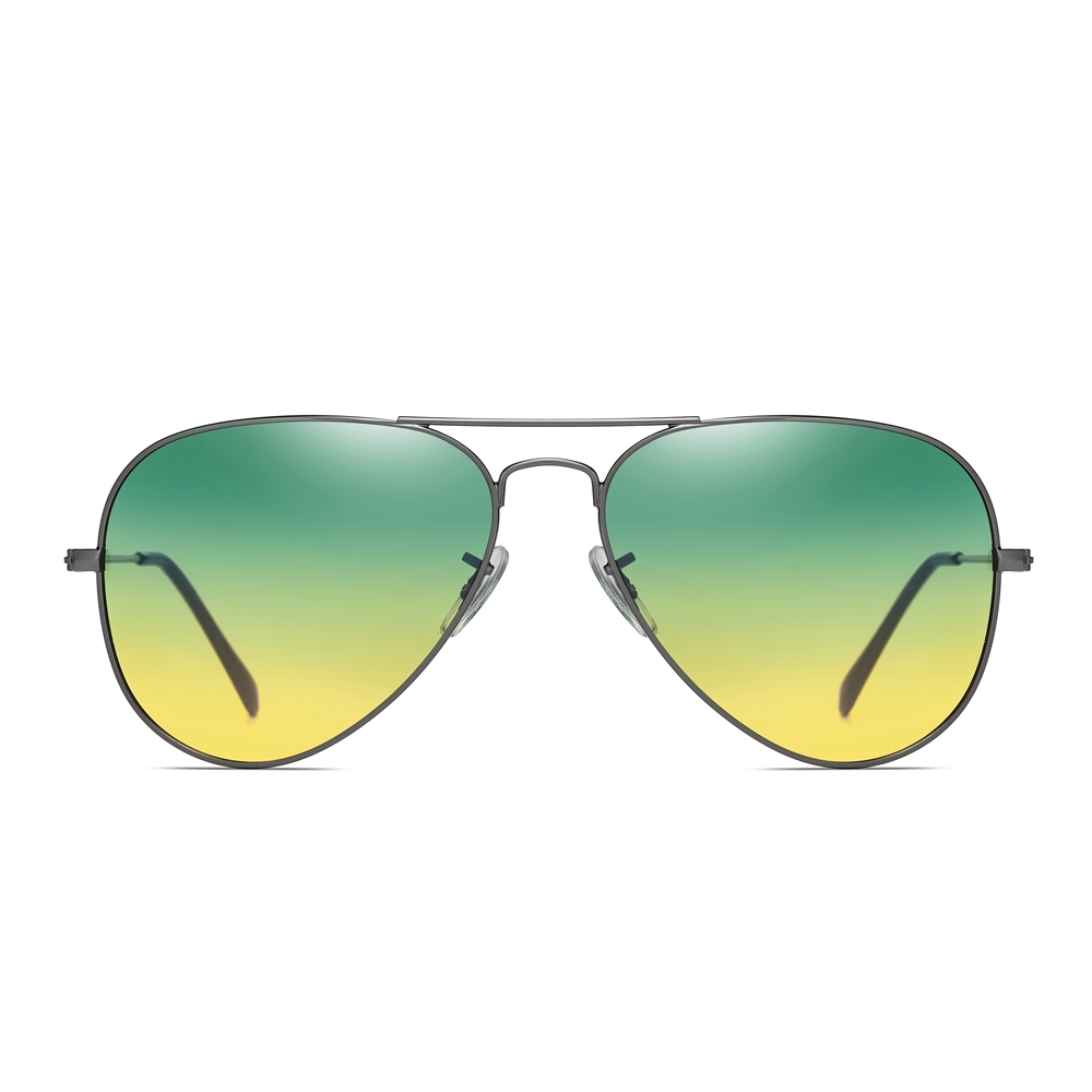 Wholesale Cheap Unisex Aviator Metal All-day Sunglasses to Reduce Glare at Day Night Vision Driving Glasses for Astigmatism Lights 3025