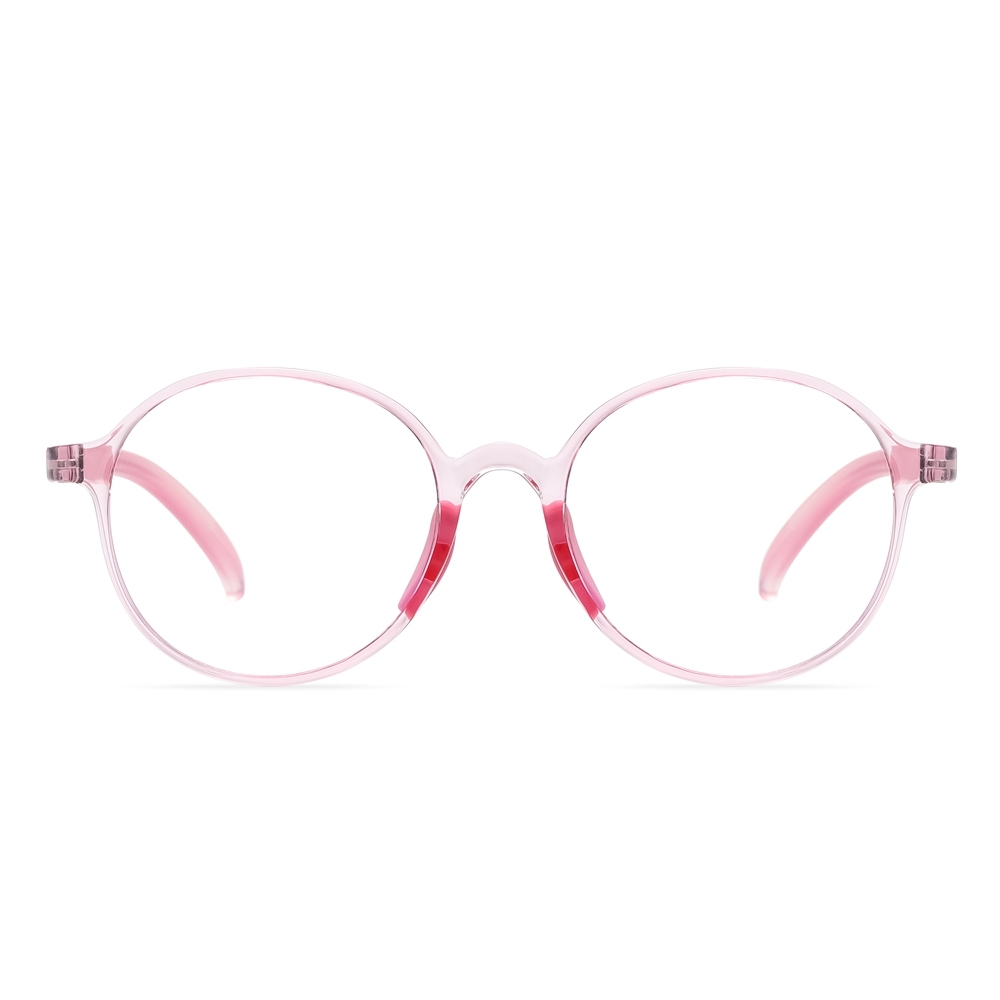 Wholesale Kids Durable TR90 Round Blue Light Blocking Glasses for Children Boys Girls Screen Time Protection with Flexible Spring Hinge