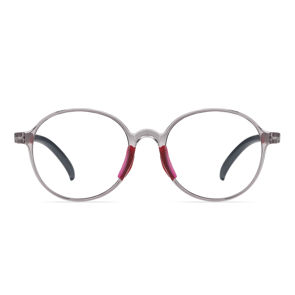 Wholesale Kids Durable TR90 Round Blue Light Blocking Glasses for Children Boys Girls Screen Time Protection with Flexible Spring Hinge