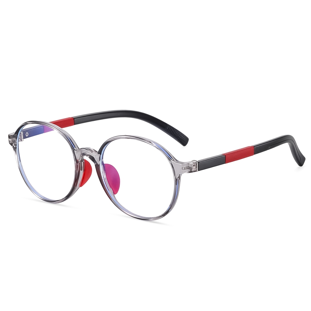 Wholesale Kids Durable TR90 Round Blue Light Blocking Glasses for Children Boys Girls Screen Time Protection with Flexible Spring Hinge