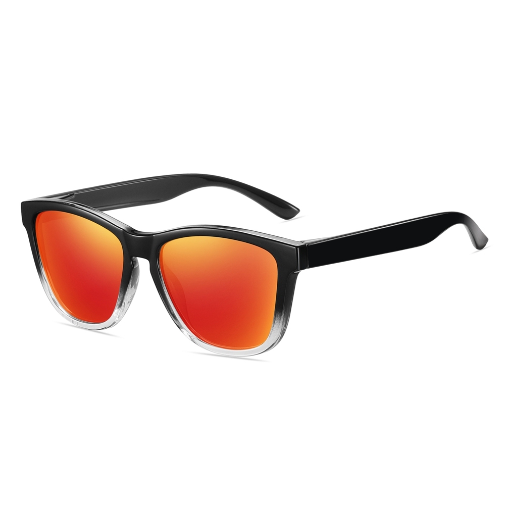 Wholesale Unisex Classic Pop Culture Sunglass Plastic Square Colorful Mirror Polarized Glasses Cheap Custom Promotional Sunglasses with Logo