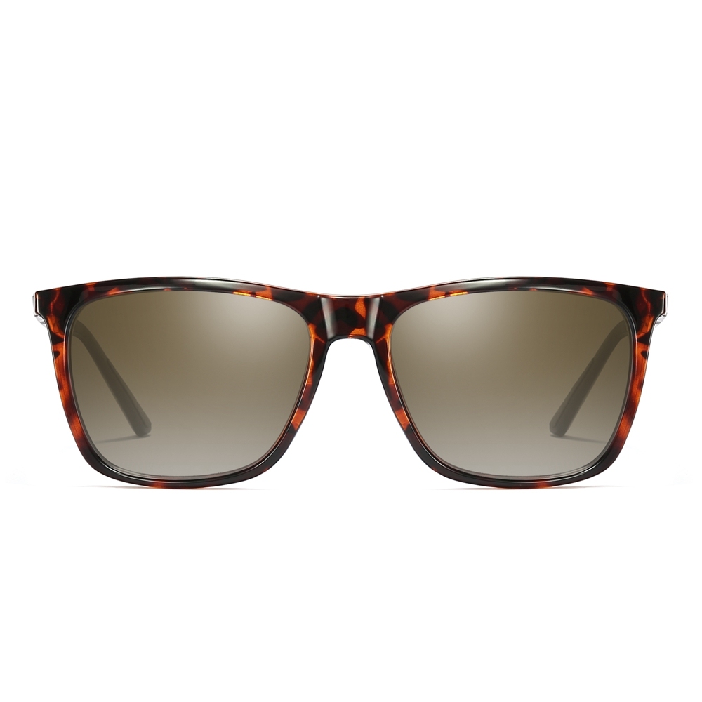 Ready Made Men's High Street Sunglasses for Women Plastic Square Casual Sunglass Car Driving Polarized Glasses with Spring Aluminum Legs