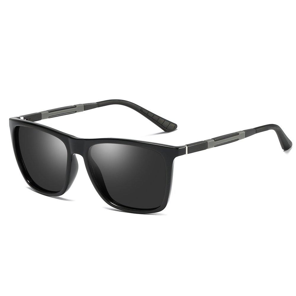 Ready Made Men's High Street Sunglasses for Women Plastic Square Casual Sunglass Car Driving Polarized Glasses with Spring Aluminum Legs