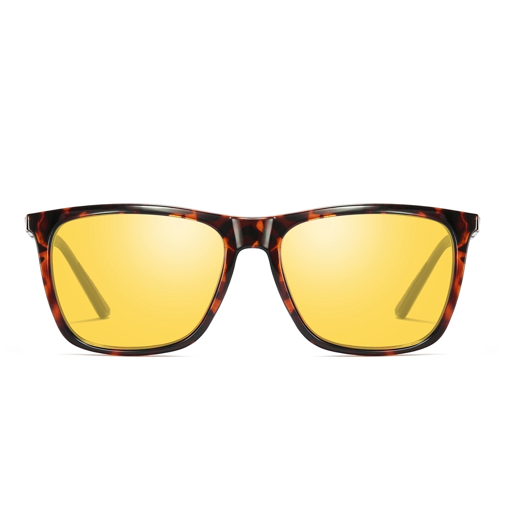 Ready Made Men's High Street Sunglasses for Women Plastic Square Casual Sunglass Car Driving Polarized Glasses with Spring Aluminum Legs