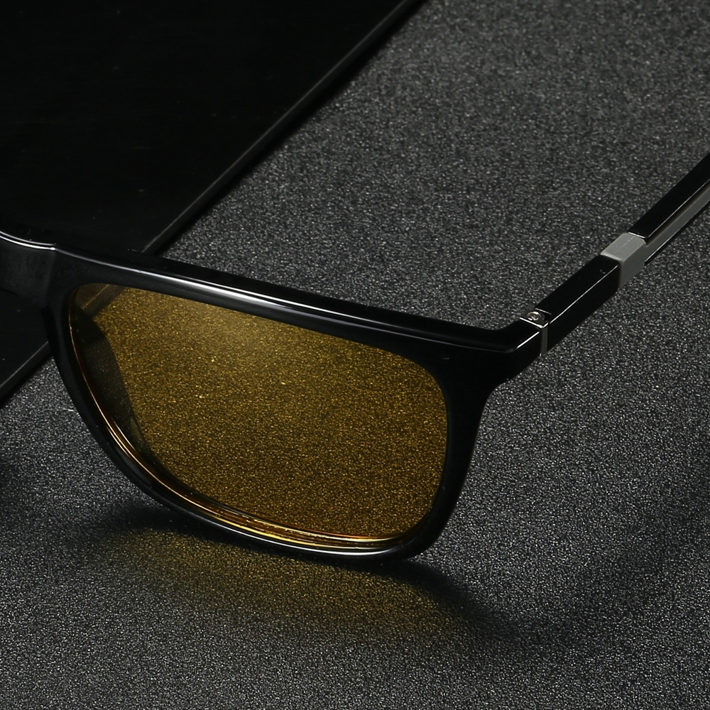 Ready Made Men's High Street Sunglasses for Women Plastic Square Casual Sunglass Car Driving Polarized Glasses with Spring Aluminum Legs