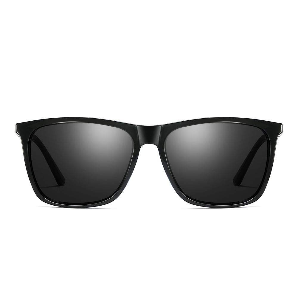 Ready Made Men's High Street Sunglasses for Women Plastic Square Casual Sunglass Car Driving Polarized Glasses with Spring Aluminum Legs