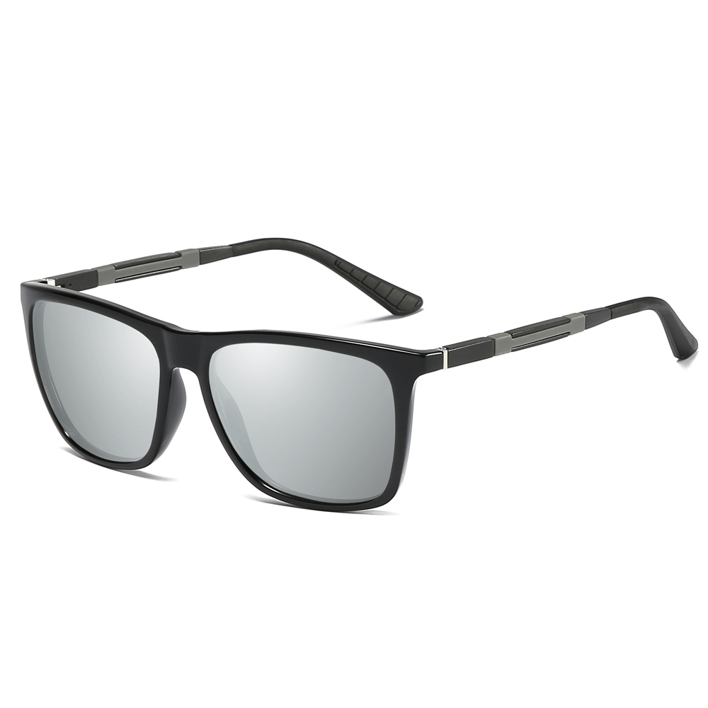 Ready Made Men's High Street Sunglasses for Women Plastic Square Casual Sunglass Car Driving Polarized Glasses with Spring Aluminum Legs