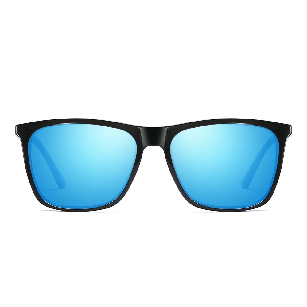 Ready Made Men's High Street Sunglasses for Women Plastic Square Casual Sunglass Car Driving Polarized Glasses with Spring Aluminum Legs