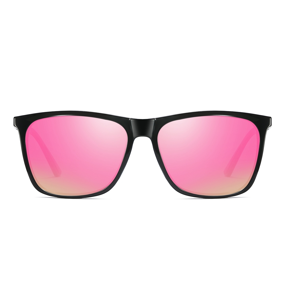 Ready Made Men's High Street Sunglasses for Women Plastic Square Casual Sunglass Car Driving Polarized Glasses with Spring Aluminum Legs