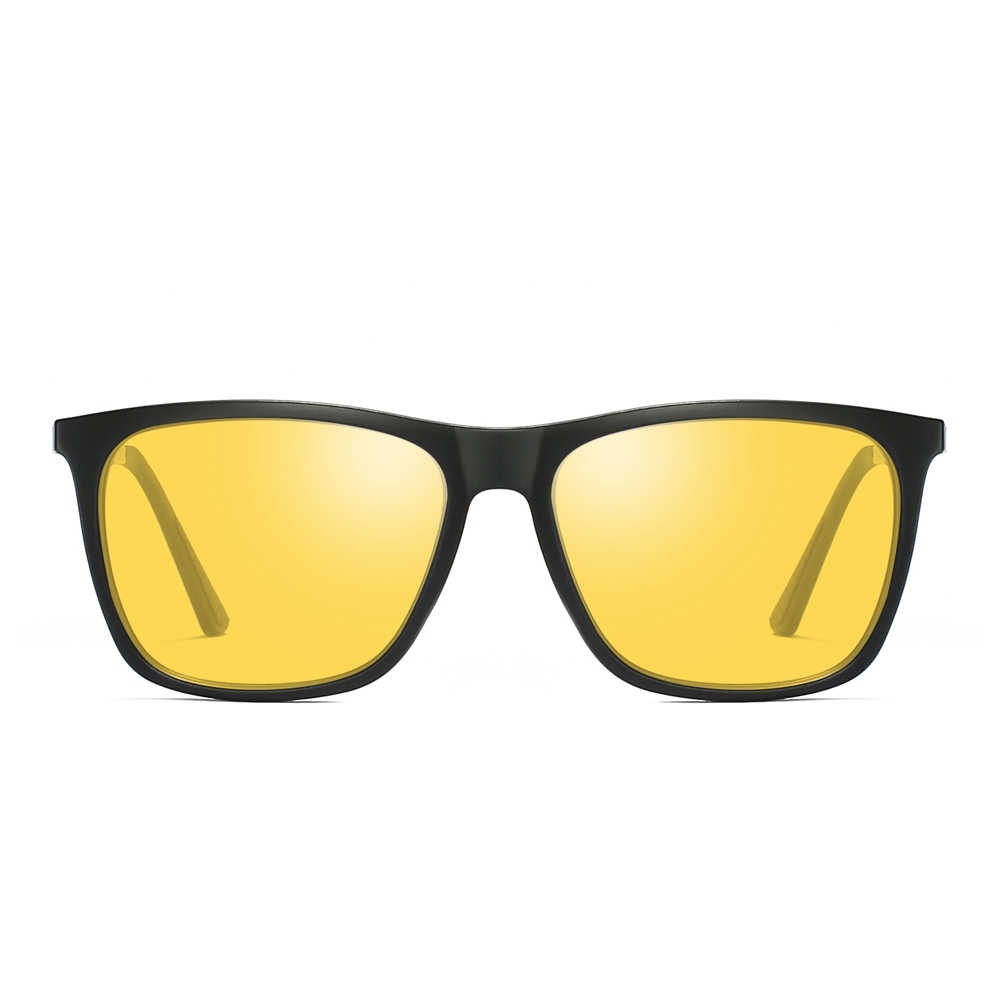 Ready Made Men's High Street Sunglasses for Women Plastic Square Casual Sunglass Car Driving Polarized Glasses with Spring Aluminum Legs