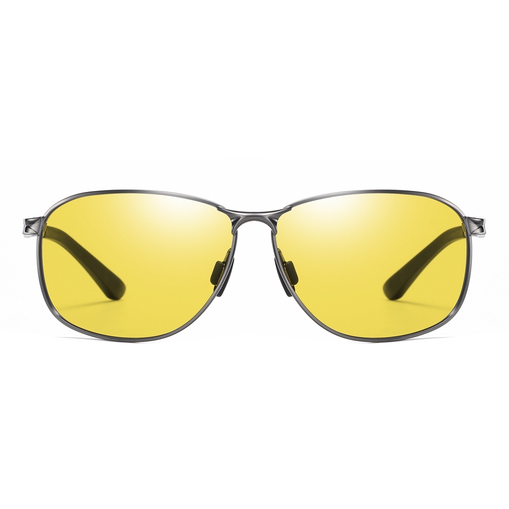 Wholesale Durable Metal Wrap Around Sports Oval Sunglasses for Men's Affordable Polarized Driving Glasses Full Frame with Aluminum Temples