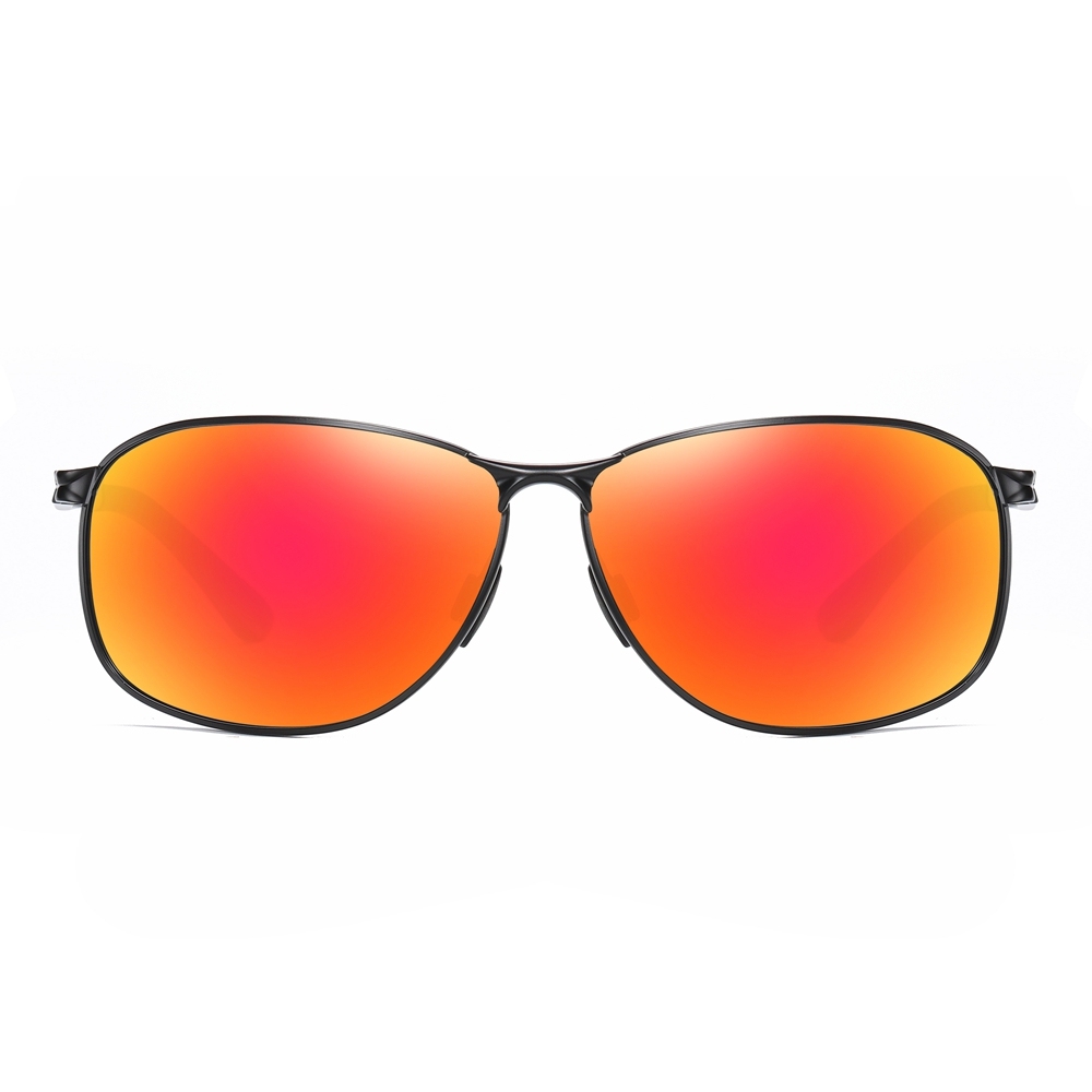 Wholesale Durable Metal Wrap Around Sports Oval Sunglasses for Men's Affordable Polarized Driving Glasses Full Frame with Aluminum Temples