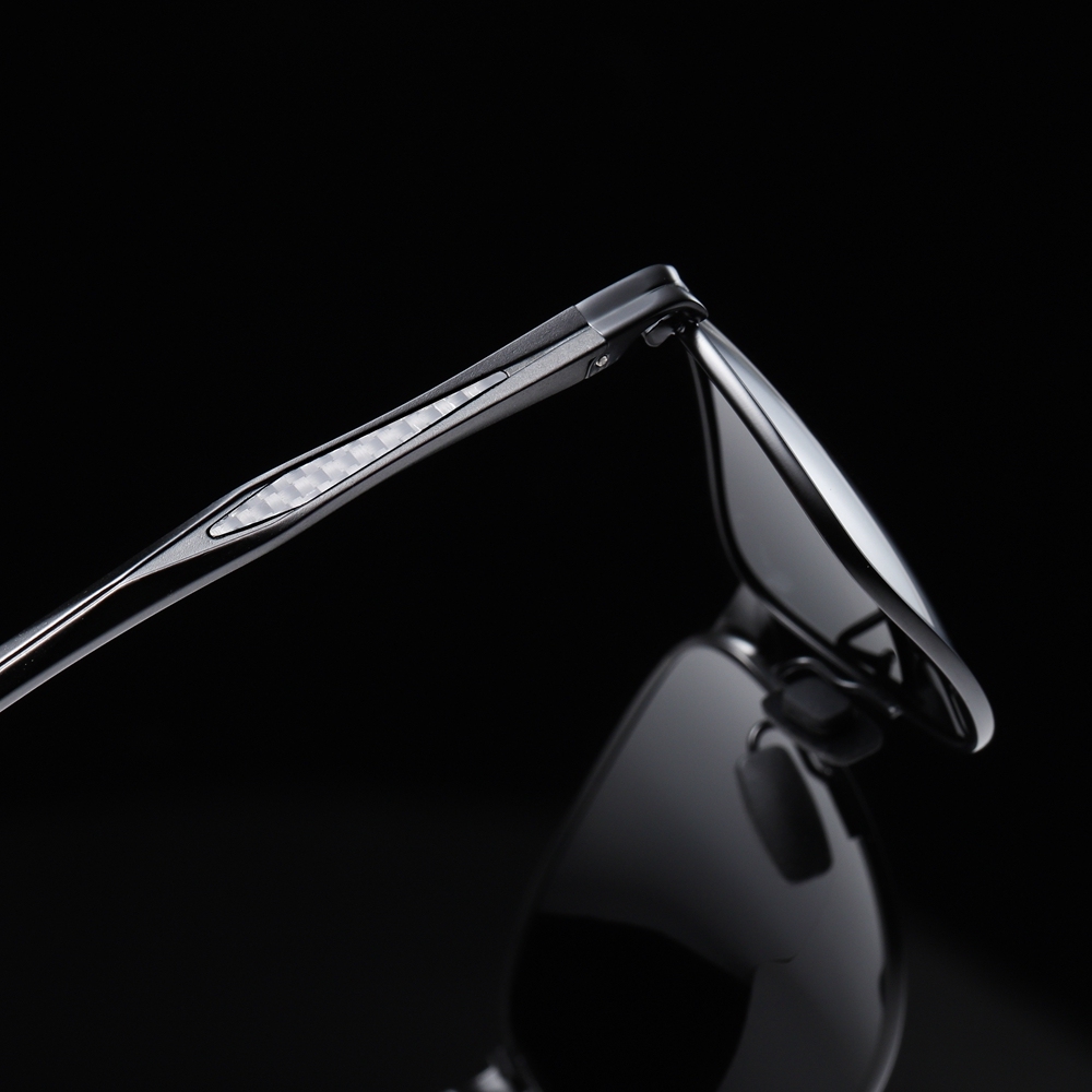 Wholesale Durable Metal Wrap Around Sports Oval Sunglasses for Men's Affordable Polarized Driving Glasses Full Frame with Aluminum Temples