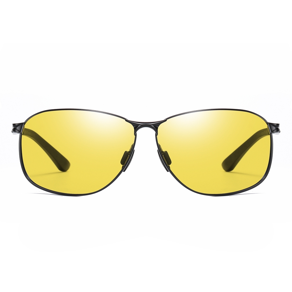 Wholesale Durable Metal Wrap Around Sports Oval Sunglasses for Men's Affordable Polarized Driving Glasses Full Frame with Aluminum Temples