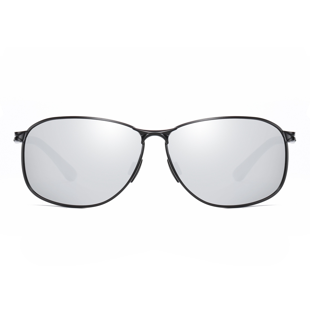 Wholesale Durable Metal Wrap Around Sports Oval Sunglasses for Men's Affordable Polarized Driving Glasses Full Frame with Aluminum Temples