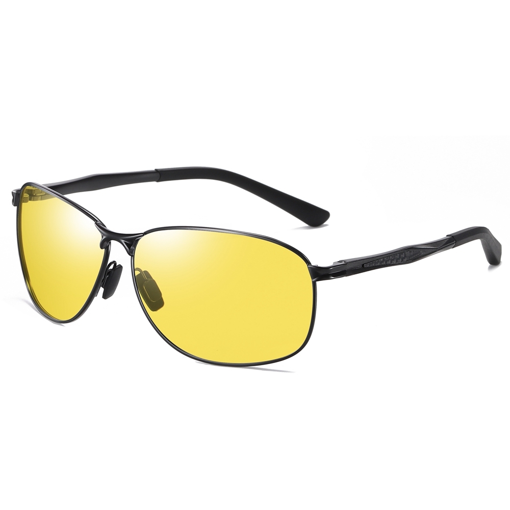 Wholesale Durable Metal Wrap Around Sports Oval Sunglasses for Men's Affordable Polarized Driving Glasses Full Frame with Aluminum Temples