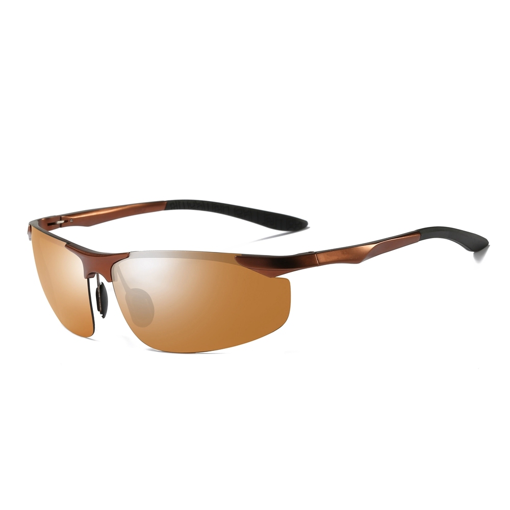 Custom Engraving Laser Billet Aluminum Sports Polarized Sunglasses for Camping Men‘s Athlete Cross Country Running Glasses with Logo