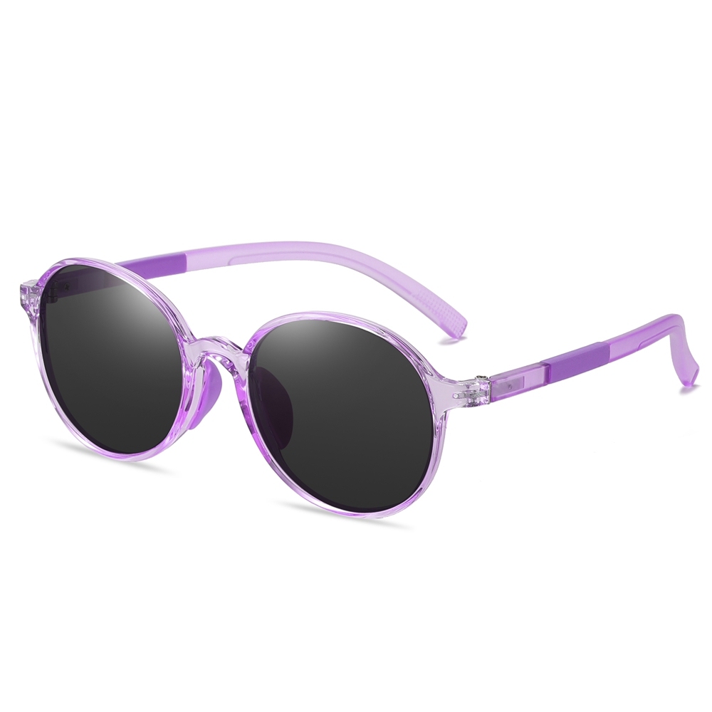 Ready Made Children's Round Sunglasses for Boys Girls TR90 Flexible Cute Circle Shape Sunglass Bulk Buy Kids UV Protection Polarized Glasses