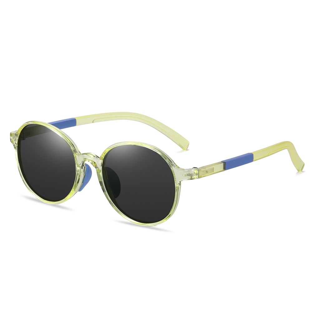 Ready Made Children's Round Sunglasses for Boys Girls TR90 Flexible Cute Circle Shape Sunglass Bulk Buy Kids UV Protection Polarized Glasses